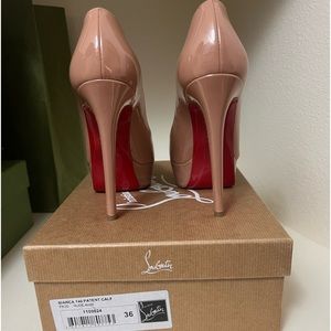 Bianca 140 Patent Calf NUDE Red Bottoms
